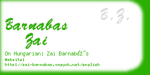 barnabas zai business card